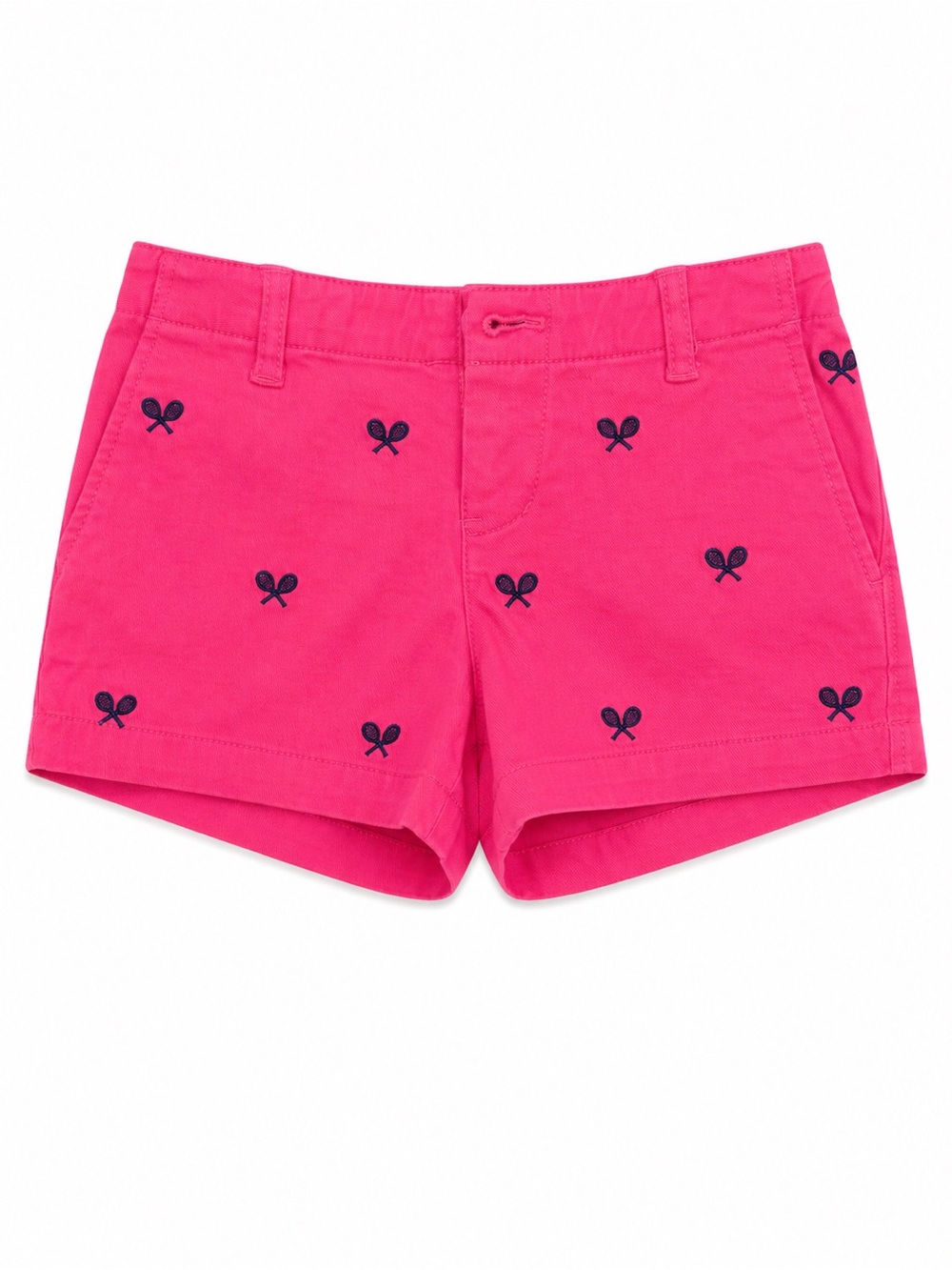 Polo by Ralph Lauren Hot Pink Girls' Tennis Embroidered Shorts